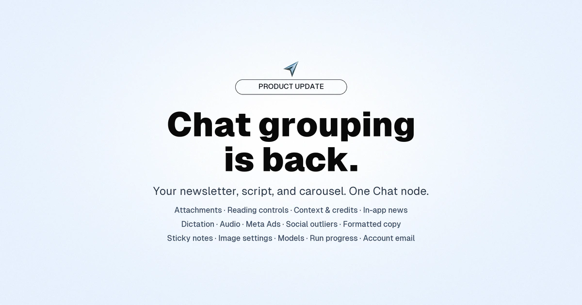 Chat Grouping Is Back